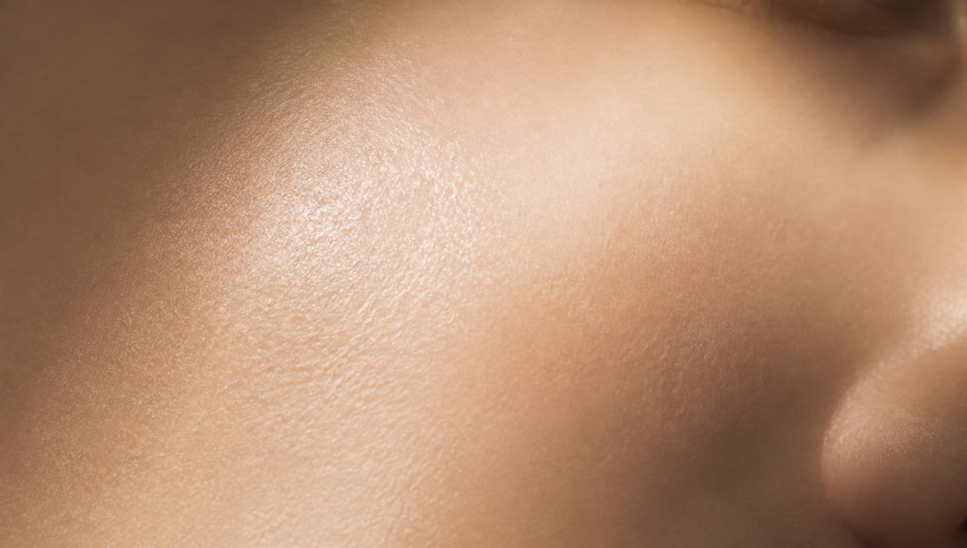 Macro detail of luminous skin